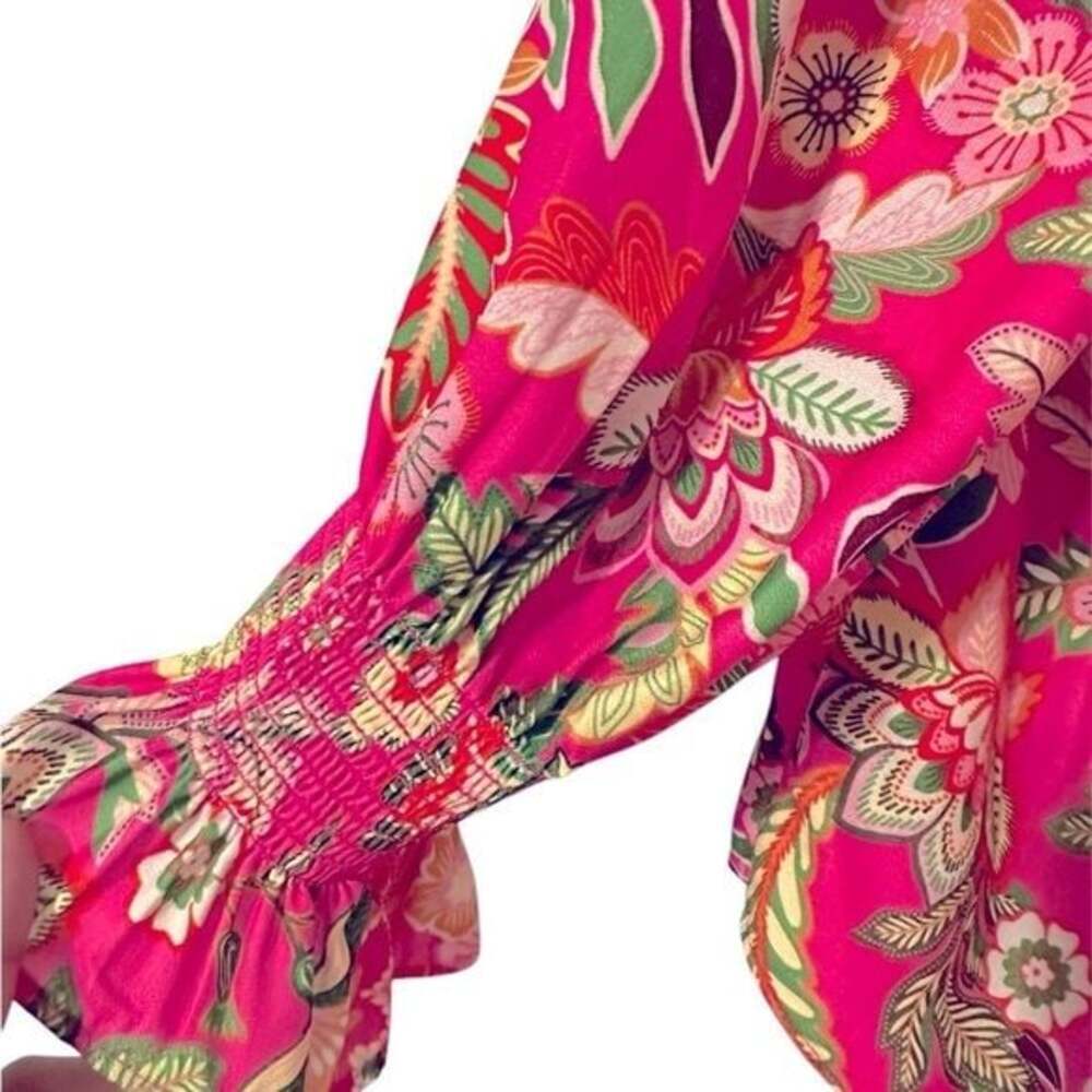 Fate Hot Pink Floral Blouse - Picture 4 of 5